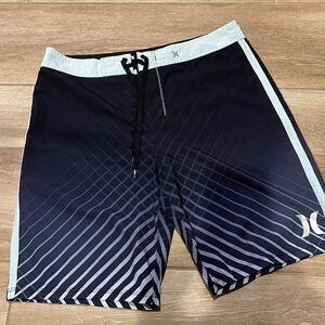 Hurley Lace Up Board Shorts SIZE 33 Zippered Back Pocket